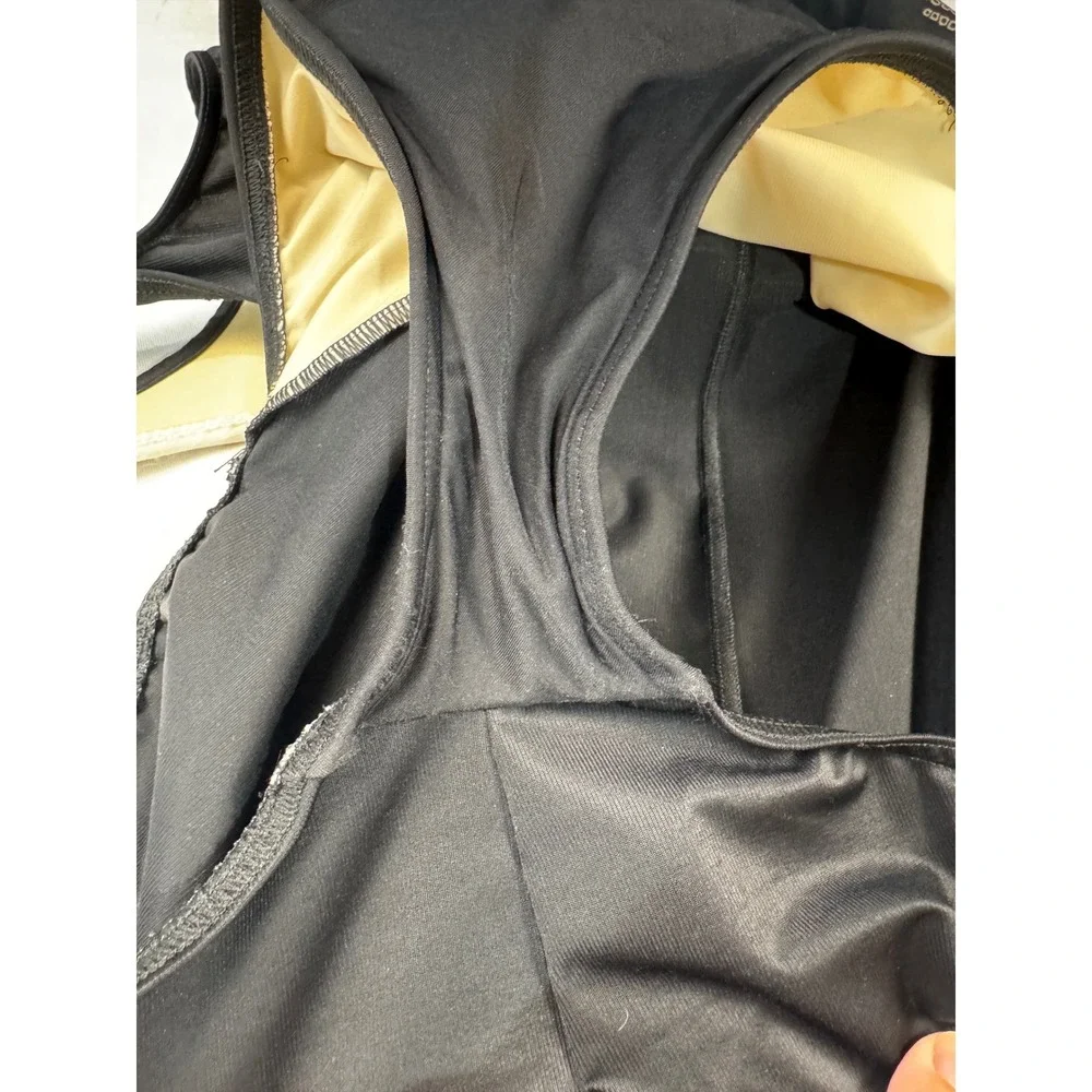 Miraclesuit One Piece Swimsuit Womens 16 Black Gold Floral Sequin It's A Wrap EX
